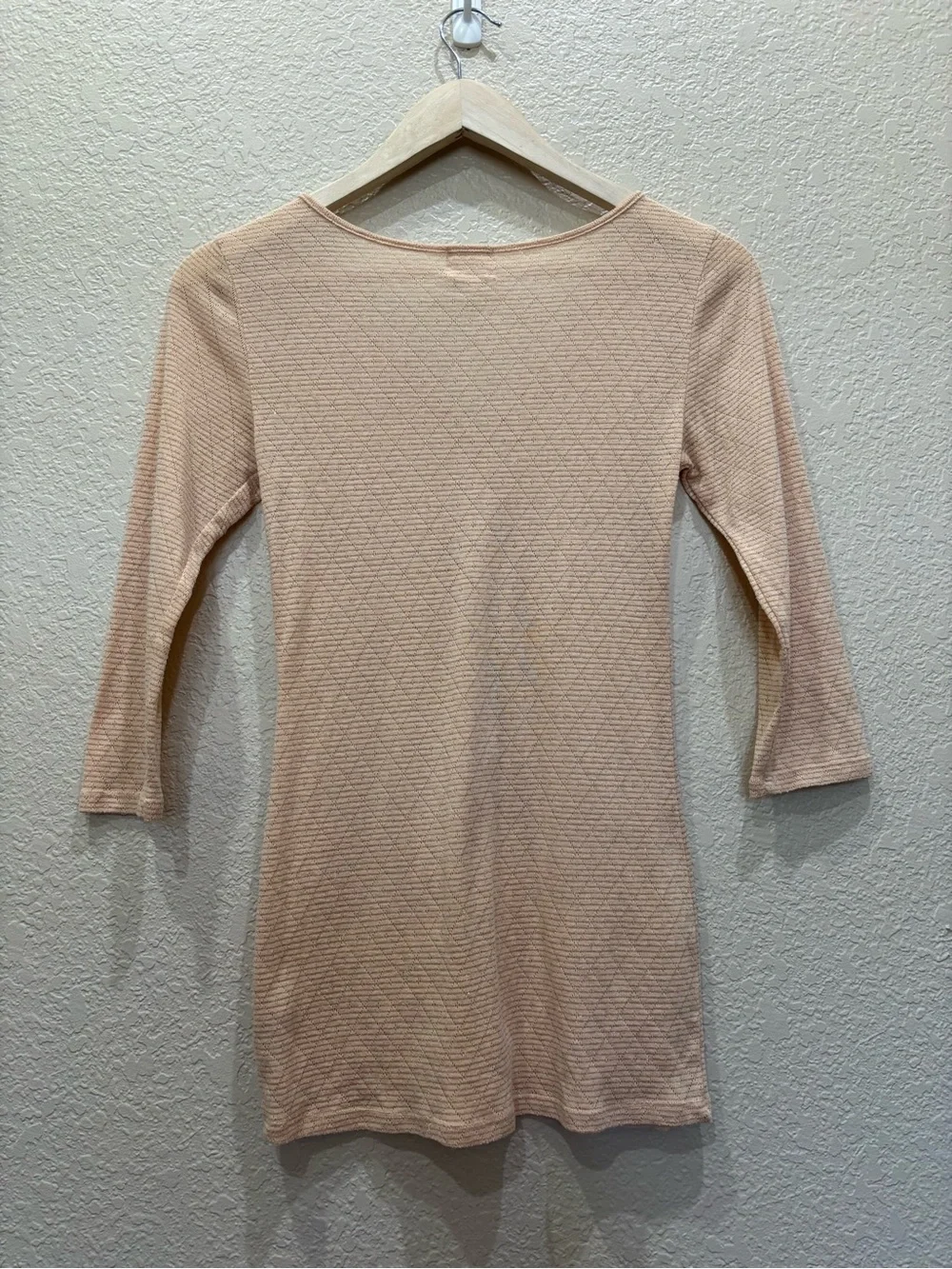 Intimately Free People Lightweight Metallic Thermal Henley Top Boho Balletcore